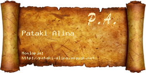 Pataki Alina névjegykártya
